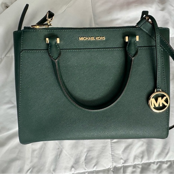 Dark Green Michael Kors purse - Picture 1 of 10